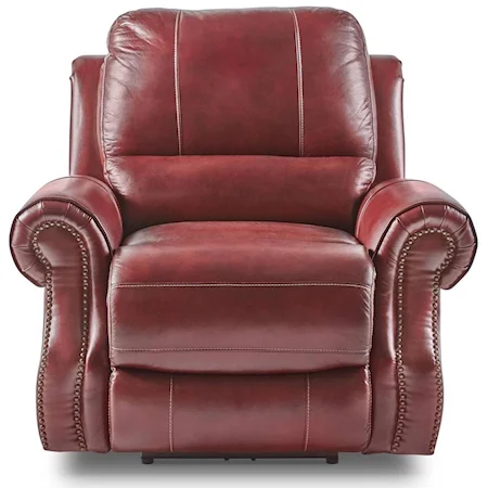 Power Motion Recliner with Rolled Arms